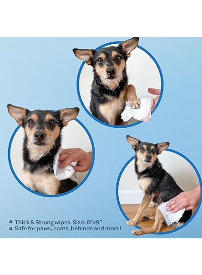 Pet Wipes for Dogs - Dog Wipes Cleaning Deodorizing, for Coats, Ears, Paws - Calming Lavender, Aloe Vera, 100 Count - Image 5